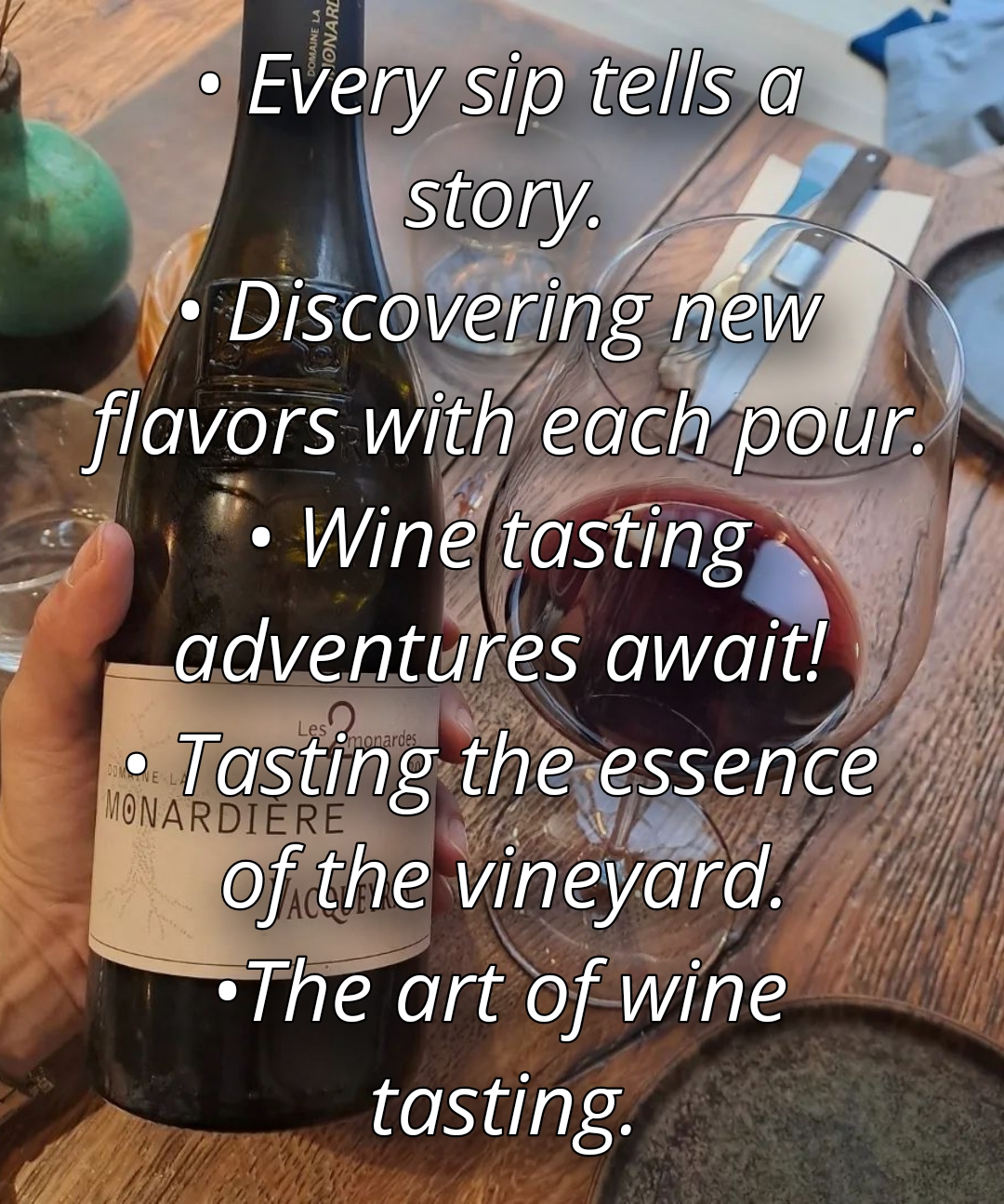 Captions for wine tasting