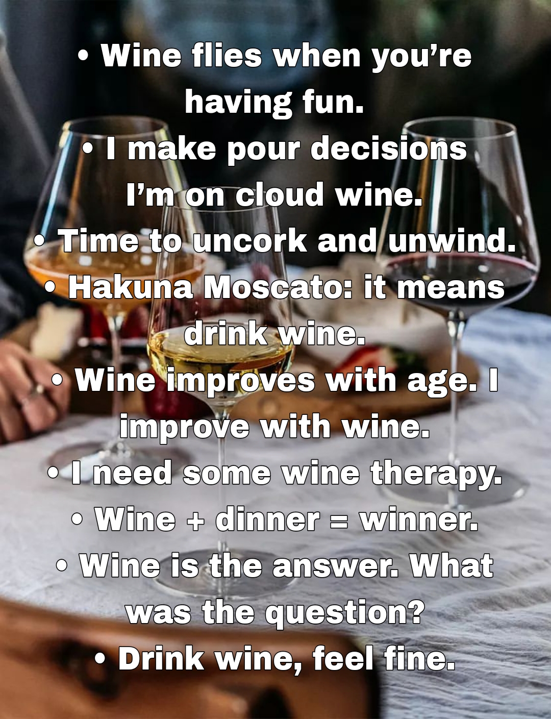 Funny wine captions for Instagram