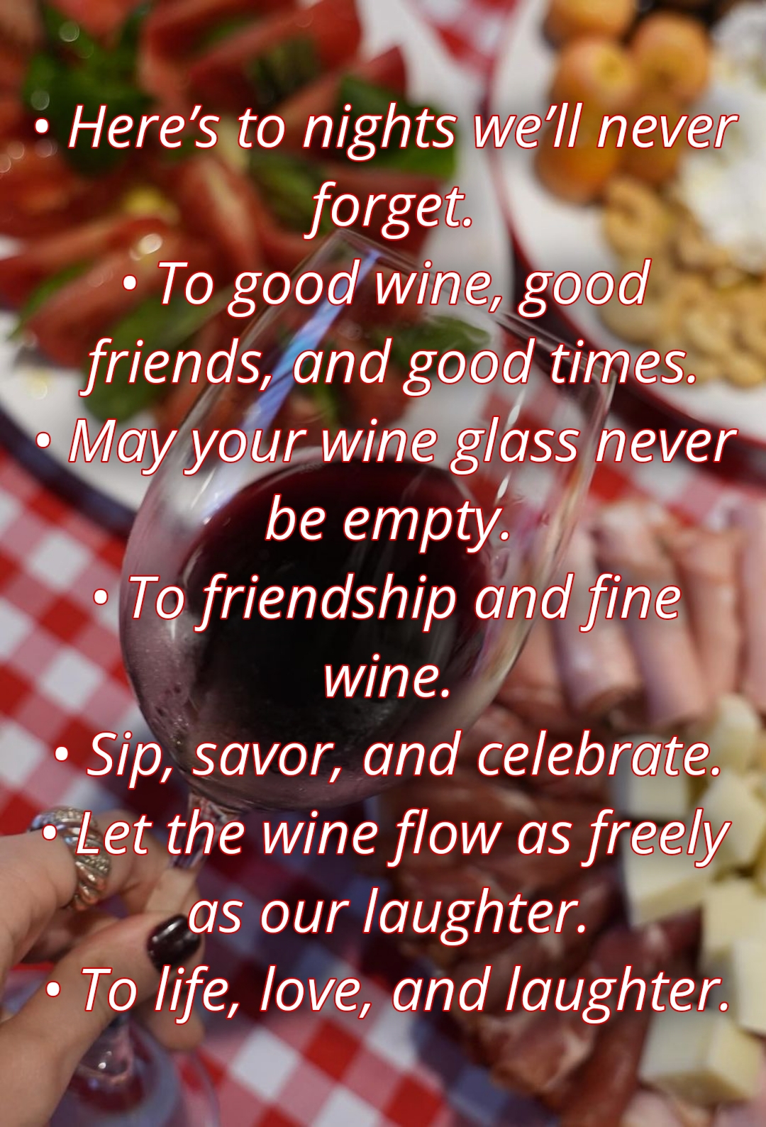 Wine toast captions